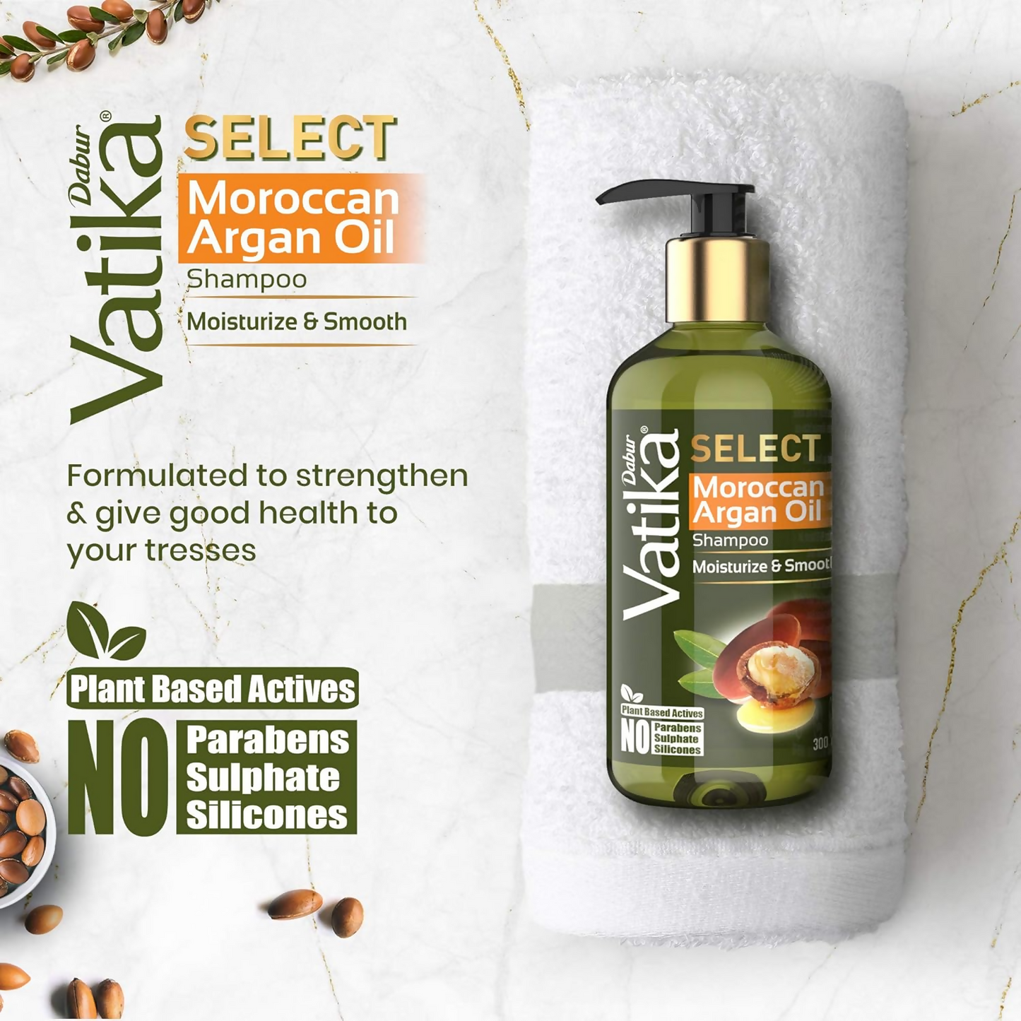 Dabur Vatika Select Moroccan Argan Oil Shampoo