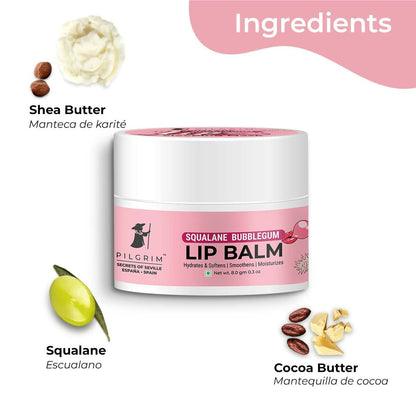 Pilgrim Spanish Lip Balm (Bubblegum) For Dark Lips, Soothing & Hydrating Dry & Chapped Lips