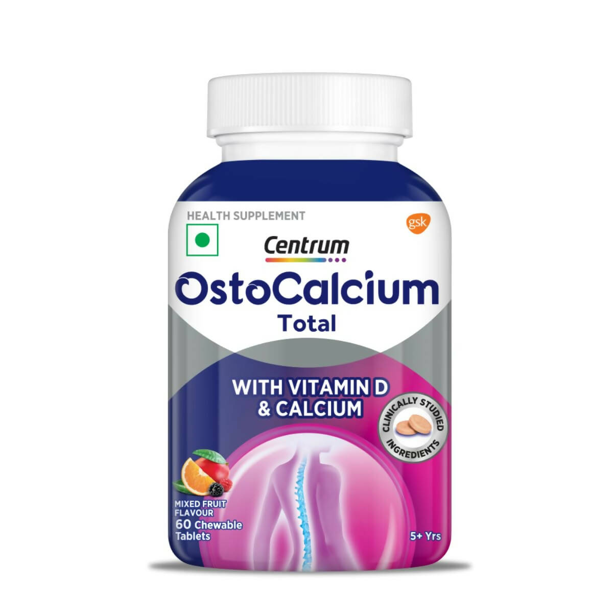 Centrum OstoCalcium Total Chewables Tablets - Mixed Fruit -  usa australia canada 