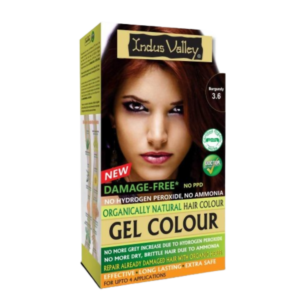 Indus Valley Damage-Free Gel Hair Color- Burgundy