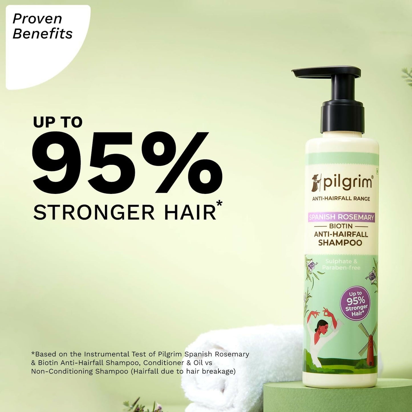 Pilgrim Spanish Rosemary & Biotin Anti Hairfall Shampoo For Reducing Hair Loss & Breakage