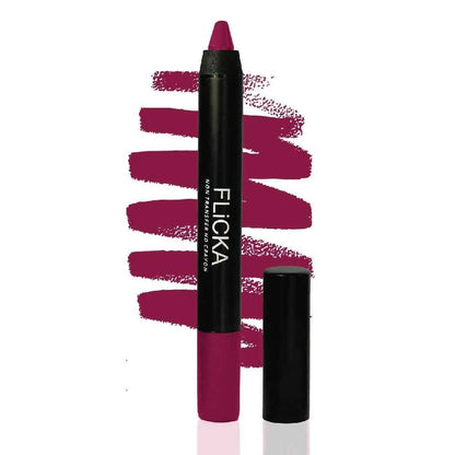 FLiCKA Lasting Lipsence Crayon Lipstick 07 I Am Single - Purple - BUDNE