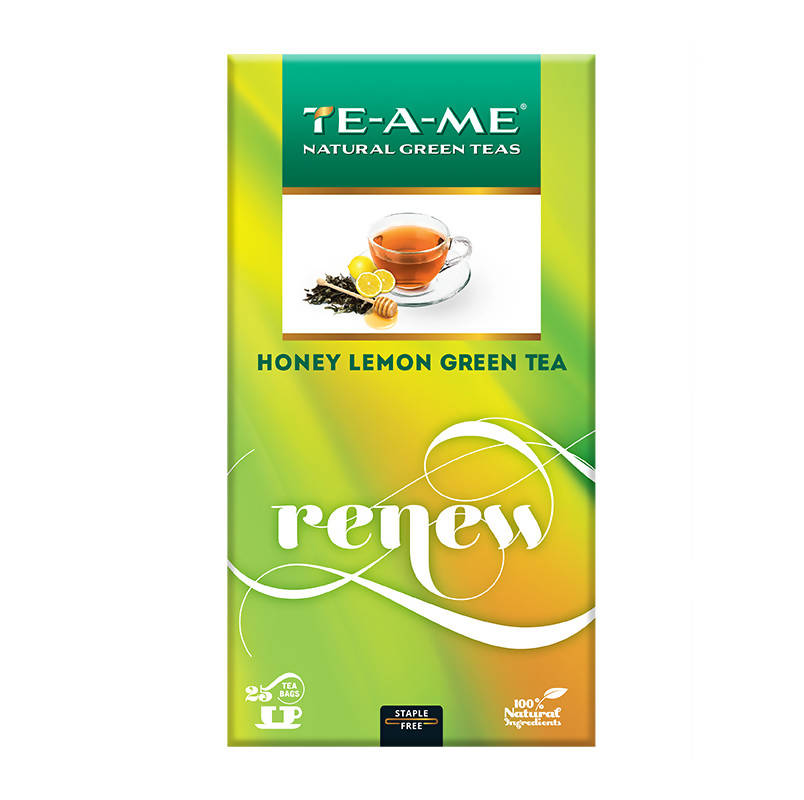 Teame Honey Lemon Green Tea Renew Tea Bags - BUDNE