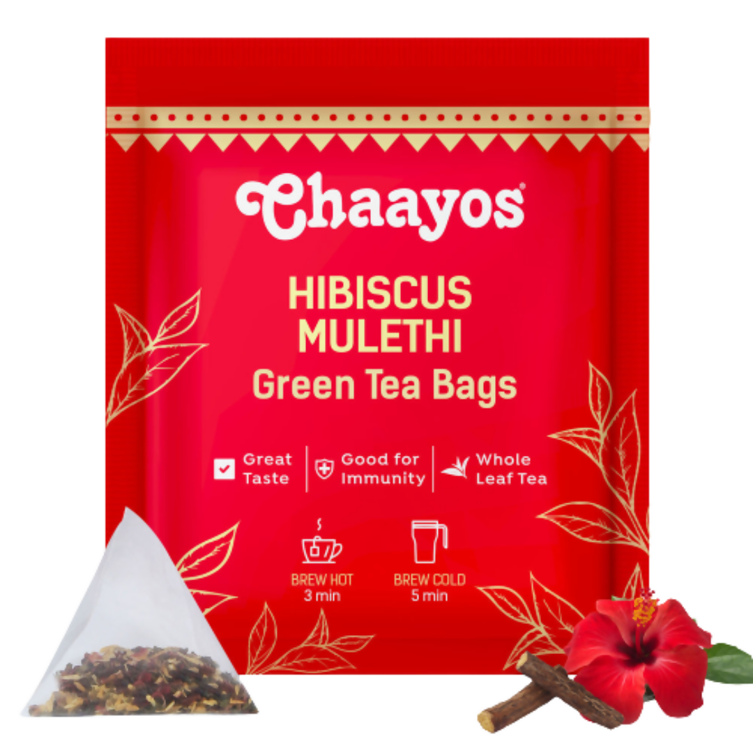 Chaayos Hibiscus Mulethi Green Tea Bags