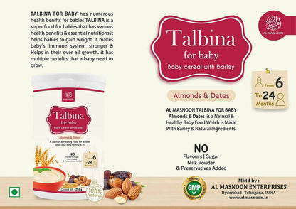 Al Masnoon Talbina For Baby with Almonds & Dates 6 to 24 Months