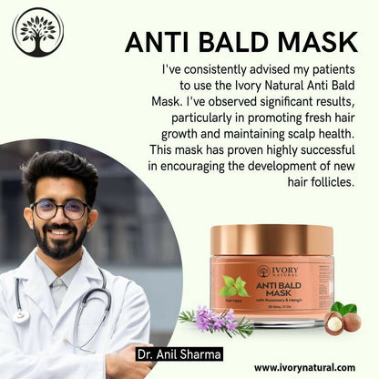 Ivory Natural Bald Mask For Hair - Hair Mask For Less Hair And Hair Thinning