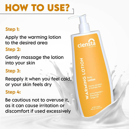 Clensta Warming Body Lotion With Ginger Oil