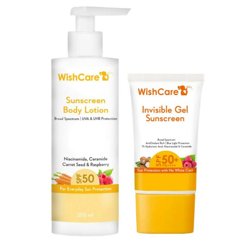 Wishcare Ceramide Sunscreen Kit - SPF 50 Broad Spectrum - Pa+++ UVA & UVB Protection - 250GM