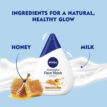 Nivea Milk Delights Face Wash - Honey