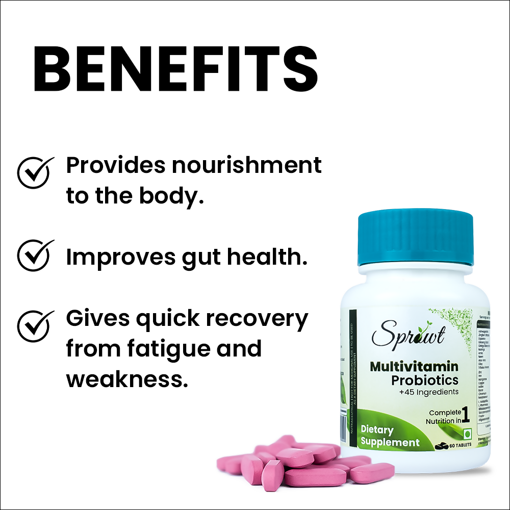 Sprowt Multivitamin With Probiotics Capsules