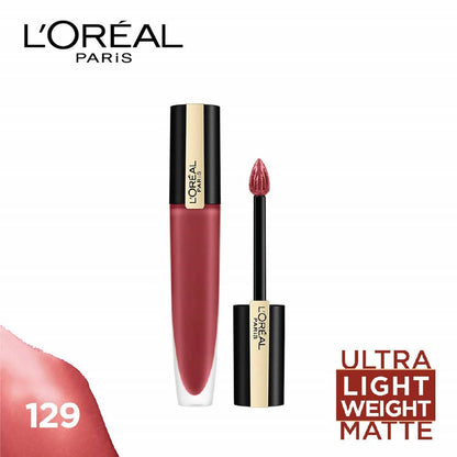 L'Oreal Paris Rouge Signature Matte Liquid Lipstick - 129 Lead