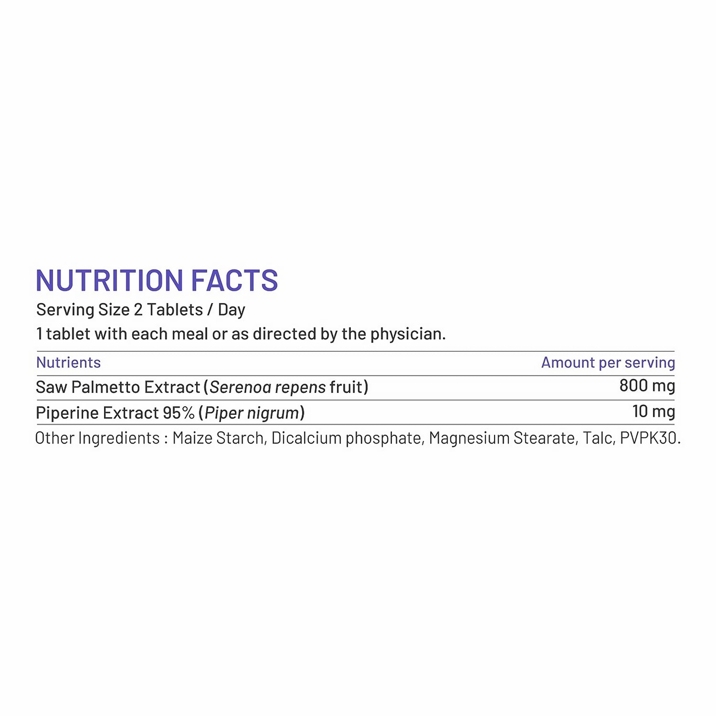 Bliss Welness Saw Palmetto Extract Tablets