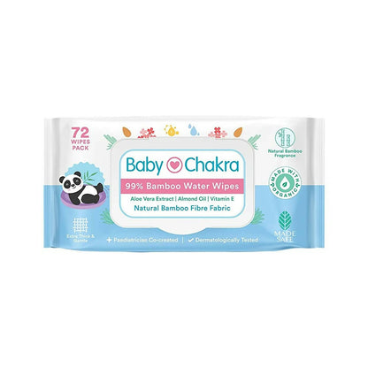 BabyChakra 99% Bamboo Water Soft Wipes -  USA, Australia, Canada 