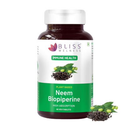 Bliss Welness Neem Biopiperine Tablets -  usa australia canada 