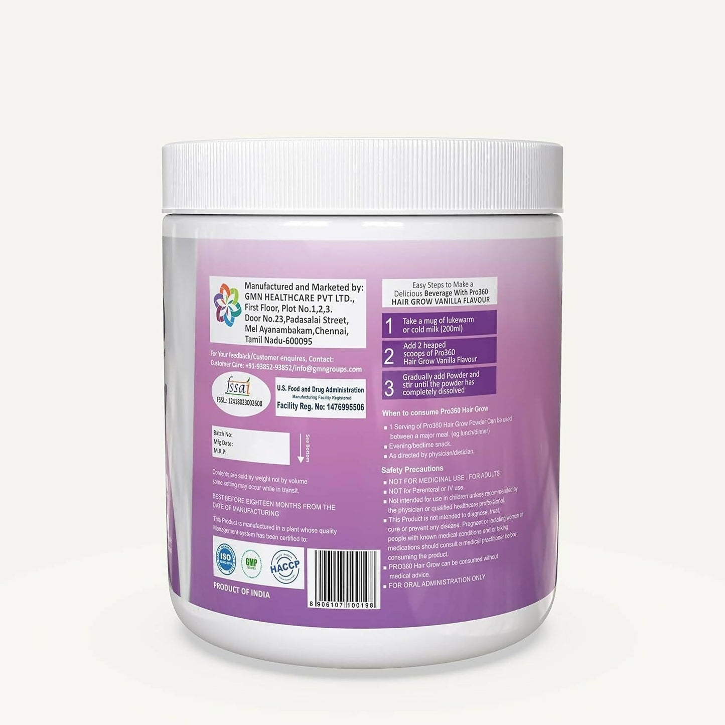 Pro360 Hair Grow Protein Powder for Healthy Hair Growth