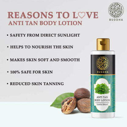 Buddha Natural Anti Tan Body Lotion - Helps To Reduce Tan and Dark Spots