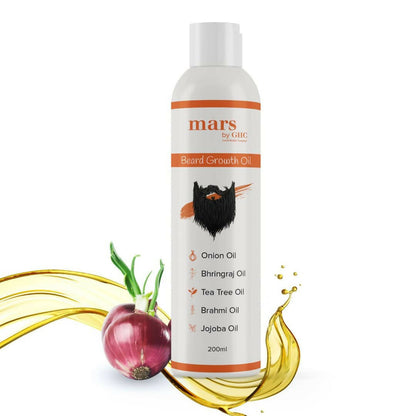 Mars By GHC Beard Growth Oil with Onion, Bhringraj, Tea Tree Oil -  USA 