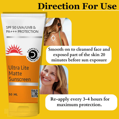 Dermistry Ultra Lite Matte Sunscreen & Natural Mineral Sunscreen