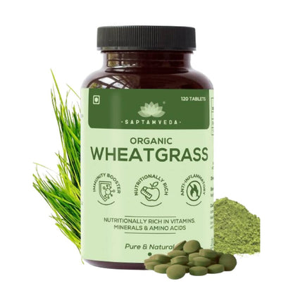 Saptamveda Organic Wheat Grass Tablets