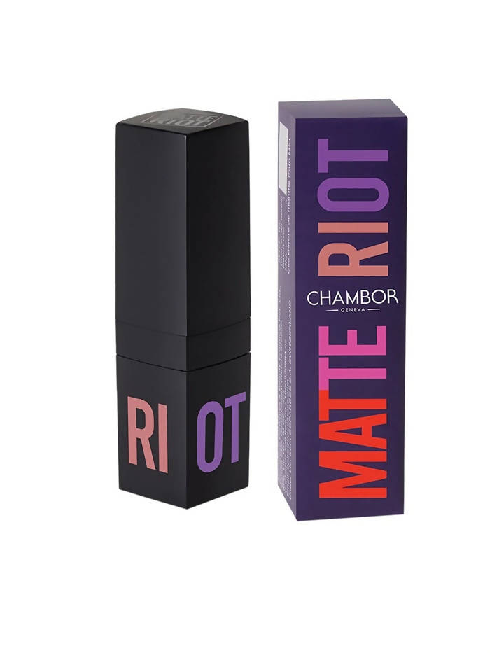 Chambor Purple Matte Riot Lipstick 258 4.5 gm