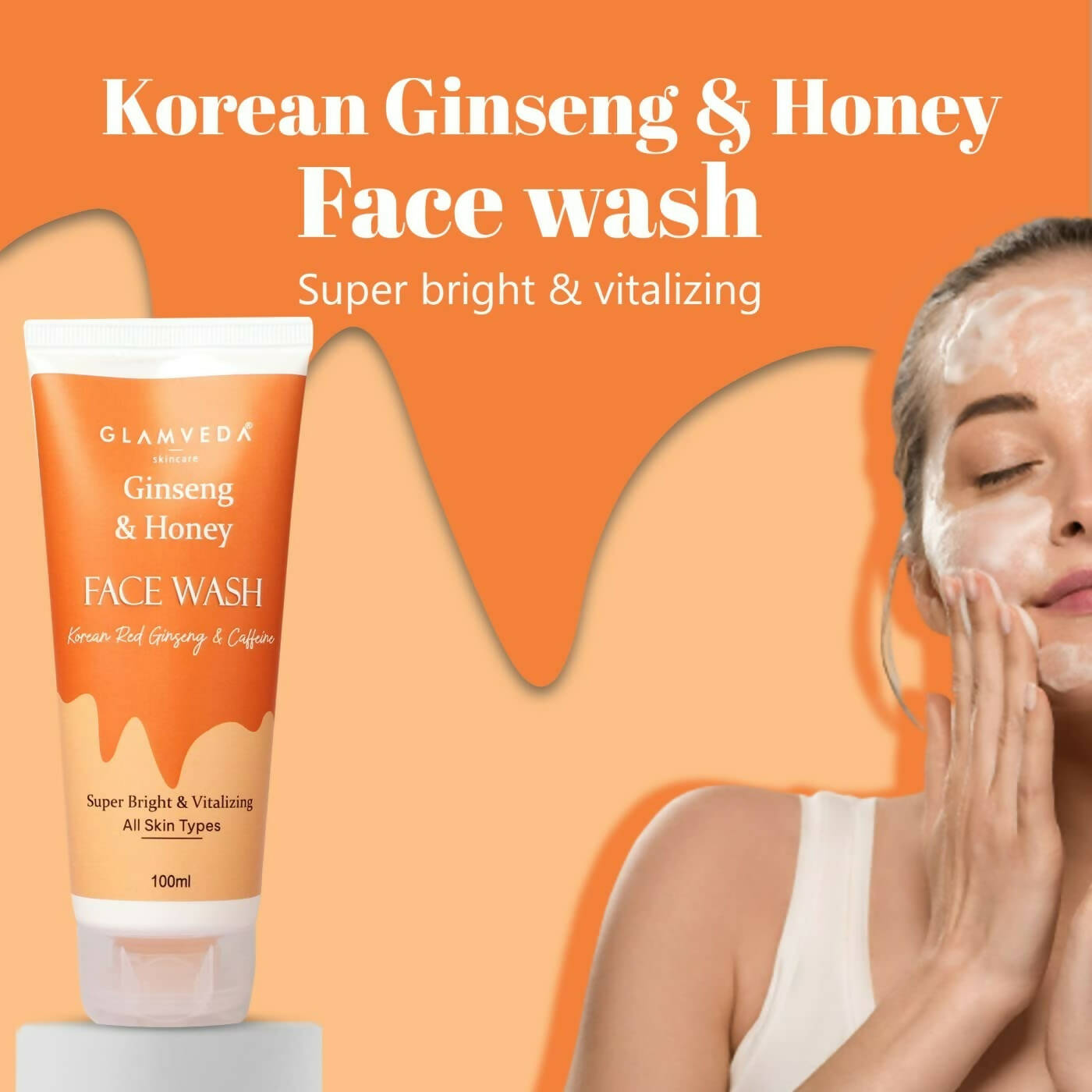 Glamveda Korean Ginseng & Honey Vitalizing Face Wash