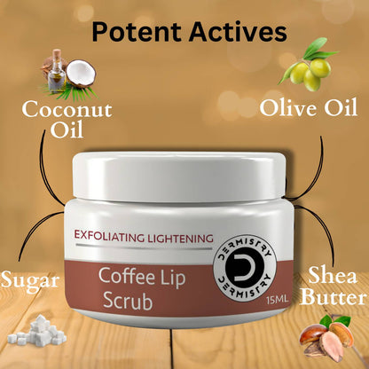 Dermistry Coffee Scrub & Strawberry Cocoa Butter Nourishing Lip Balm