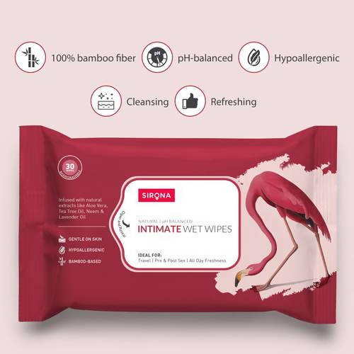 Sirona pH Balanced Bamboo Intimate Wet Wipes