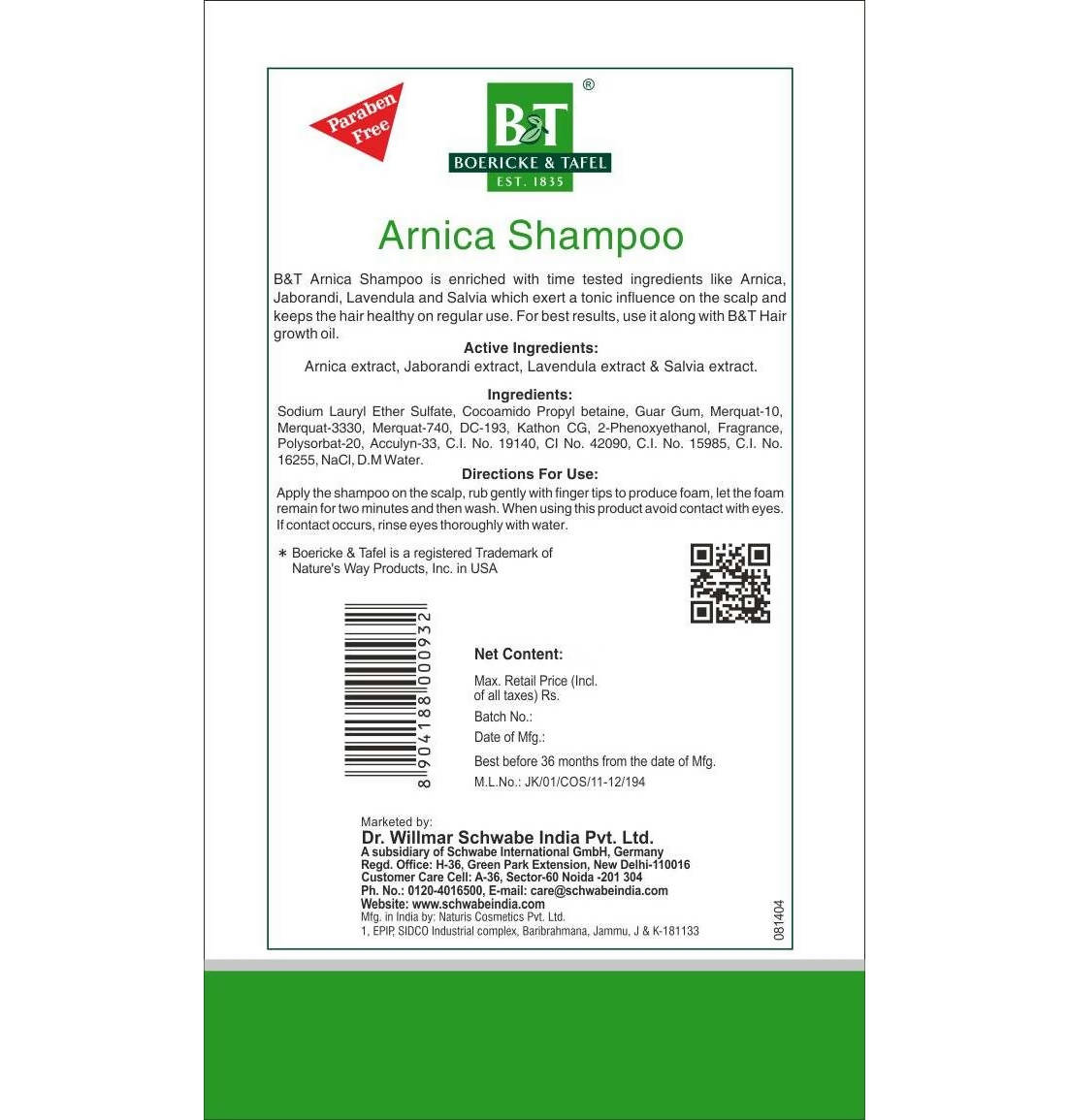 Boericke & Tafel Arnica Shampoo