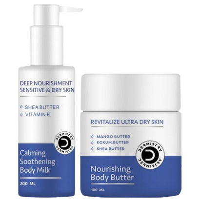 Dermistry Sensitive & Dry Skin Calming Body Butter & Body Milk Lotion