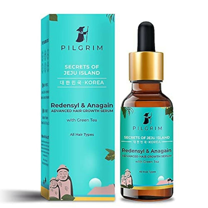 Pilgrim Redensyl 3% + Anagain 4% Advanced Hair Growth Serum with Green Tea