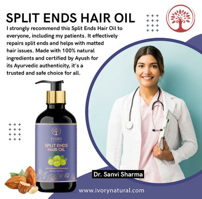 Ivory Natural Splits Ends Repair Hair Oil - Natural Hair Therapy For Split Ends And Hair Wellness