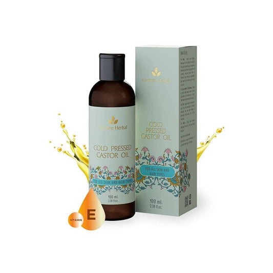 Avimee Herbal Cold Pressed Castor Oil for Hair Growth, for Stronger & Shinier Hair - 100ML