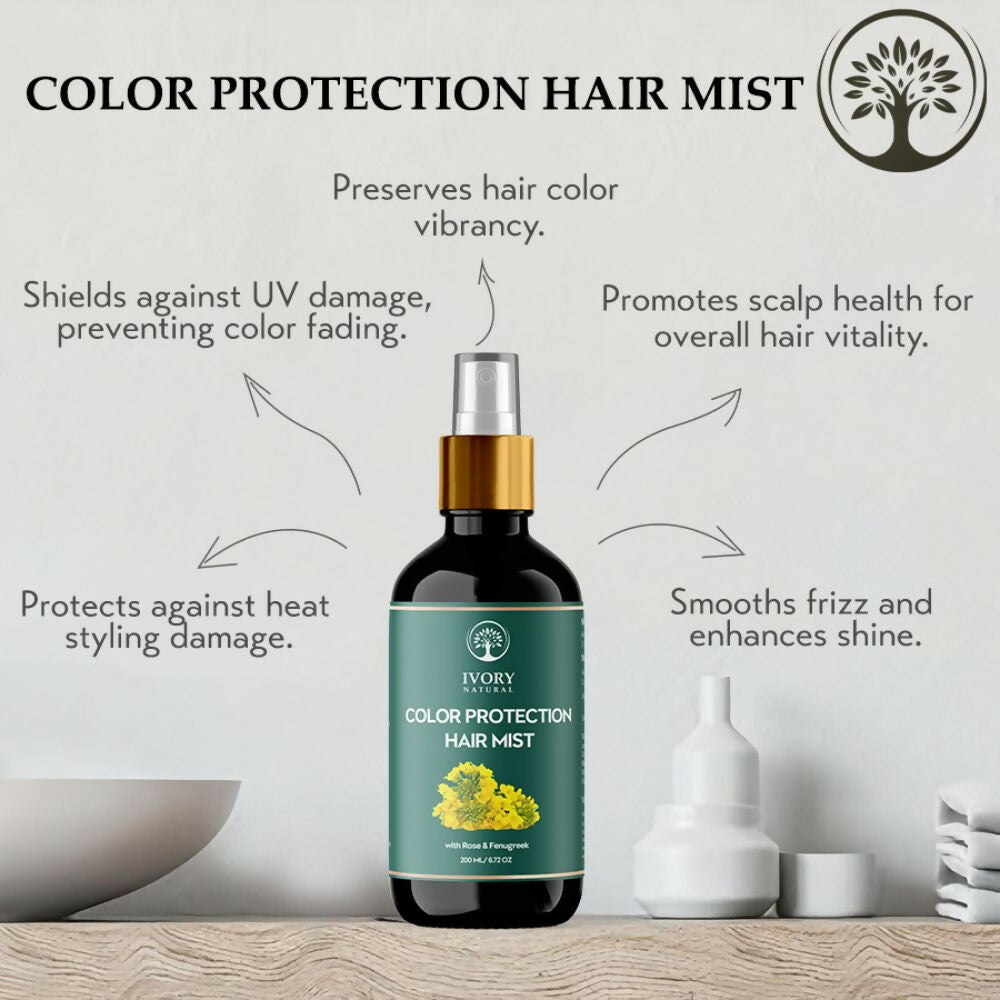 Ivory Natural Color Protection Hair Mist - Locks In Vibrant Hues, Adds Luminous Shine