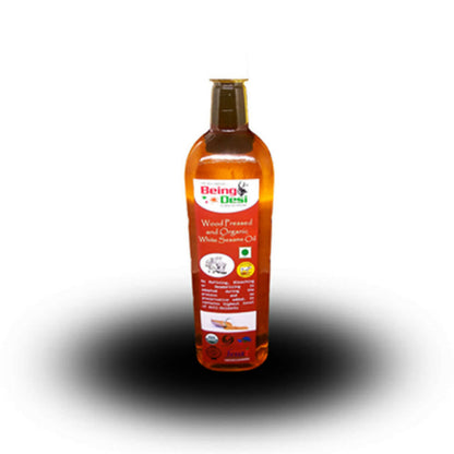 Being Desi Organic Wood pressed White Sesame Oil - BUDNE