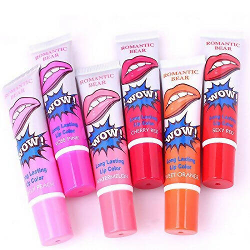 Favon Pack of 6 Romantic Bear Peel off Lipcolors