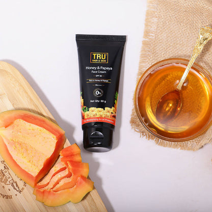 Tru Hair & Skin Honey & Papaya SPF 50 Face Cream