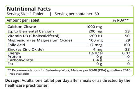 Nature's Velvet Calcium Magnesium Zinc Tablets