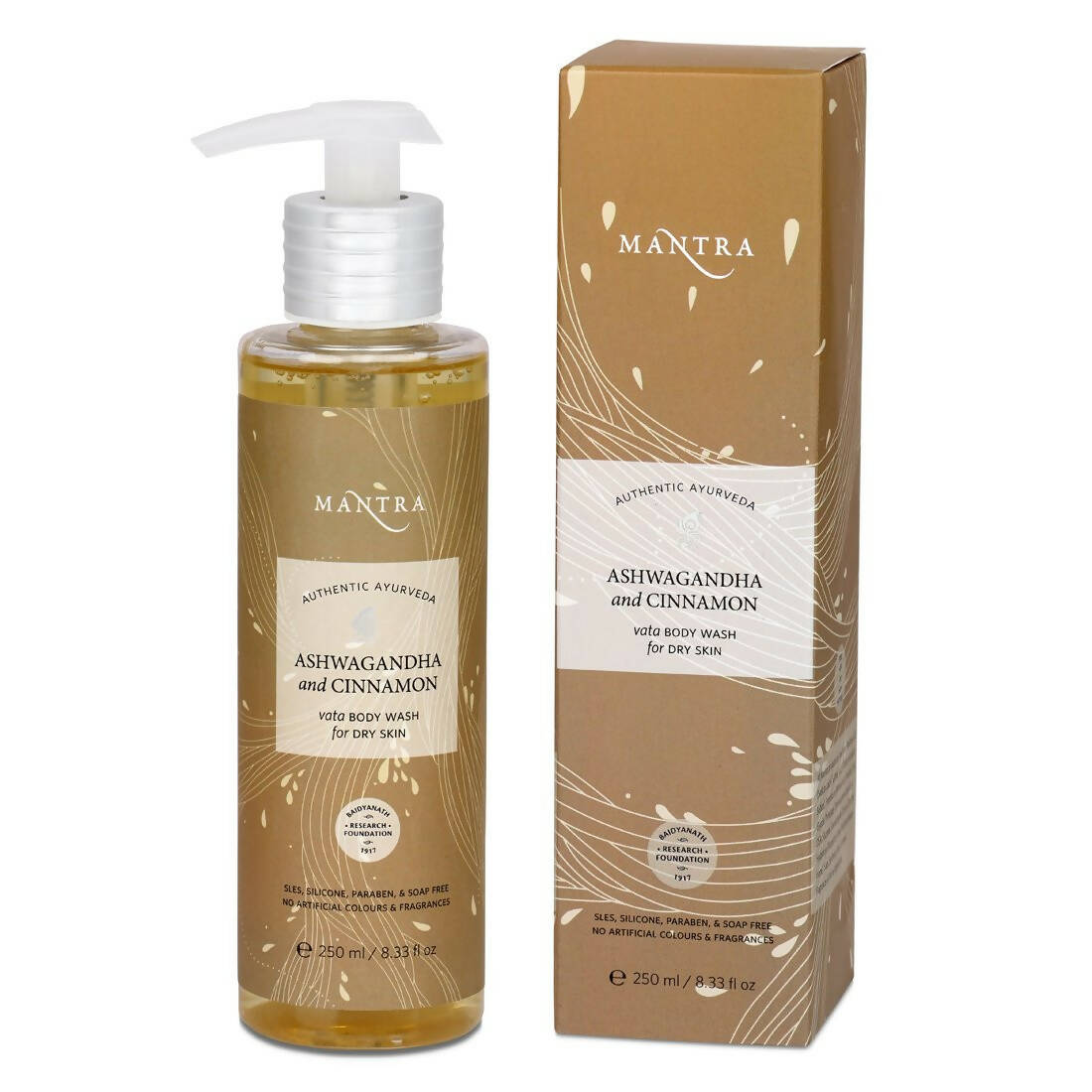 Mantra Herbal Ashwagandha and Cinnamon Vata Body Wash For Dry Skin - BUDNEN