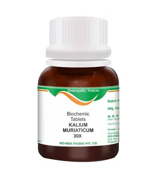 Bio India Homeopathy Kalium Muriaticum Biochemic Tablets