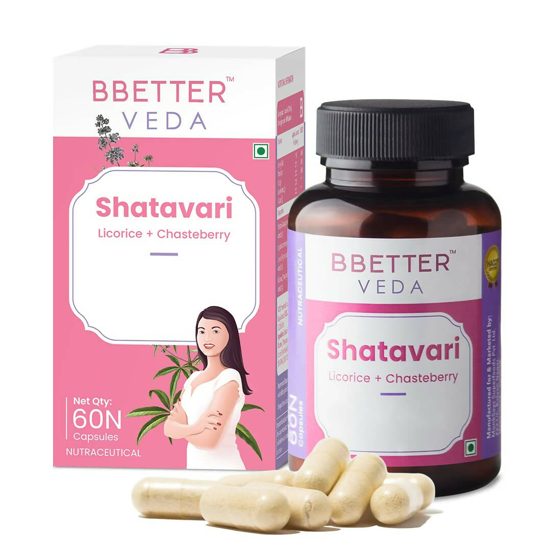 BBETTER Veda Shatavari Capsules with Licorice and Chasteberry -  usa australia canada 