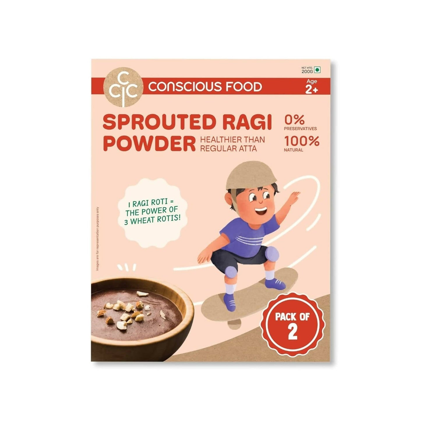 Conscious Food Sprouted Ragi Powder