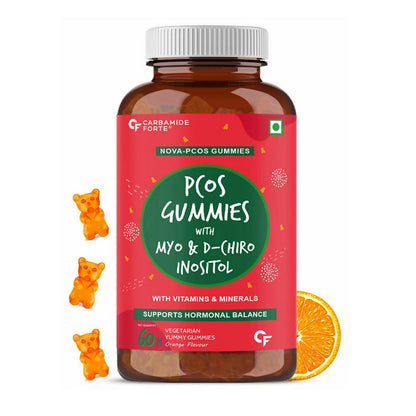 Carbamide Forte PCOS Gummies for Women with Myo & D Chiro Inositol - Orange Flavor