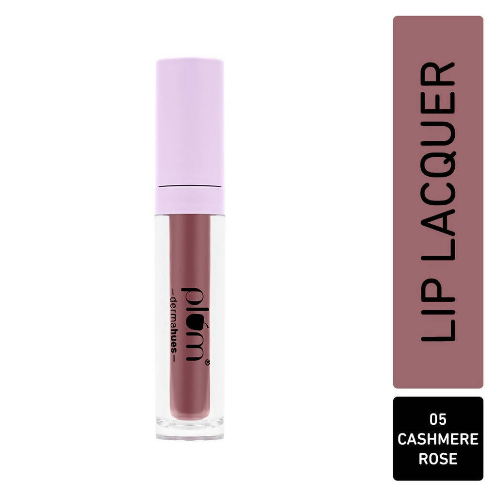 Plum Glassy Glaze Lip Lacquer 3-in-1 Lipstick + Lip Balm + Gloss 05 Cashmere Rose