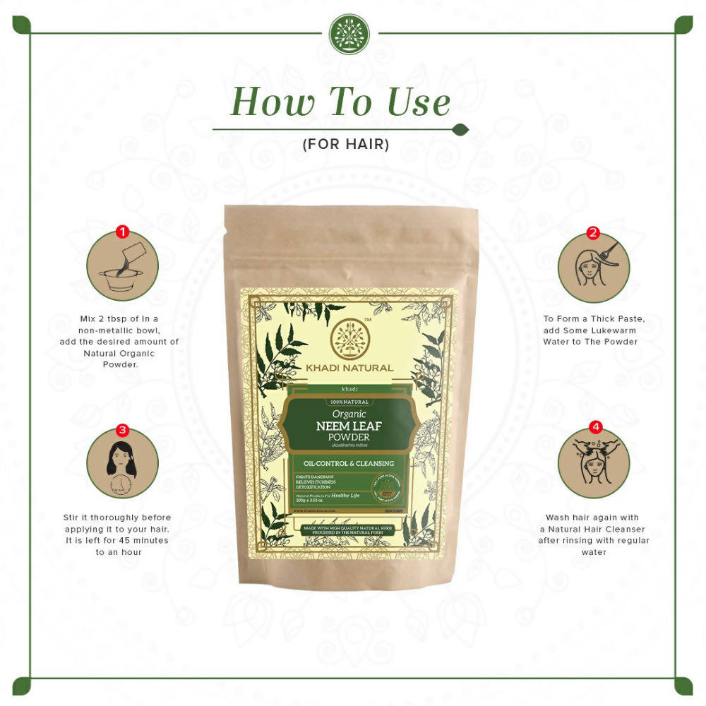 Khadi Natural Organic Neem Leaf Powder