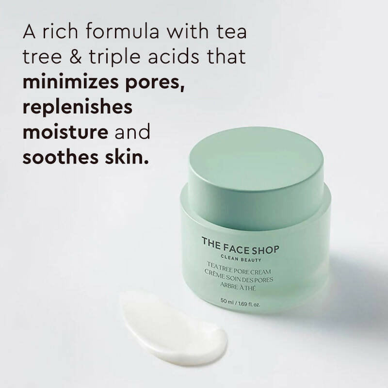 The Face Shop Tea Tree Pore Cream For Oily & Acne Prone Skin