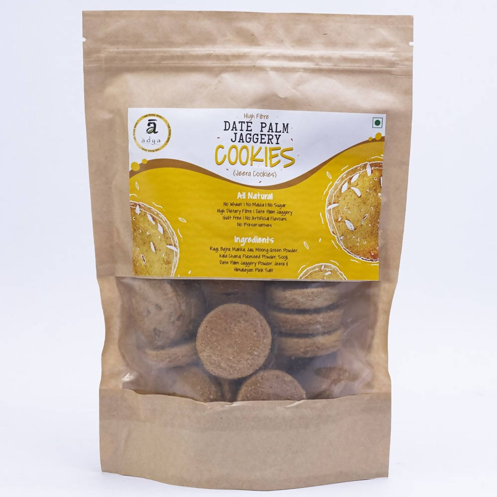 Adya Organics Date Palm Jaggery Cumin Cookies ??? Jeera Biscuits