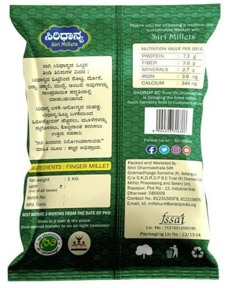 Siri Millets Organic Finger Millet Flour (Ragi Atta)