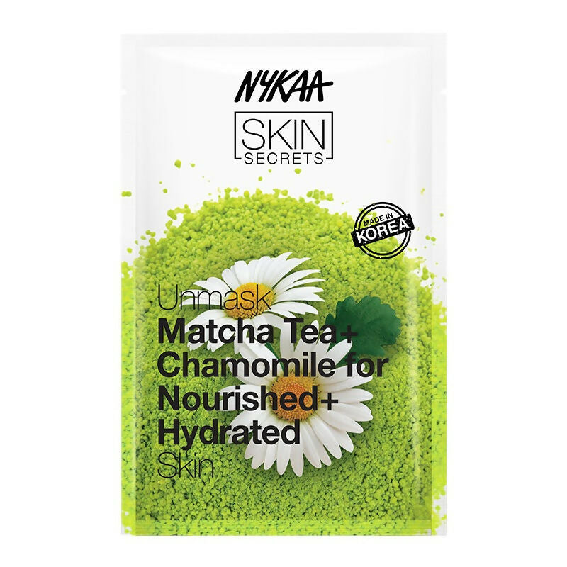 Nykaa Skin Secrets Exotic Indulgence Matcha Tea+Chamomile Sheet Mask For Nourished & Hydrated Skin