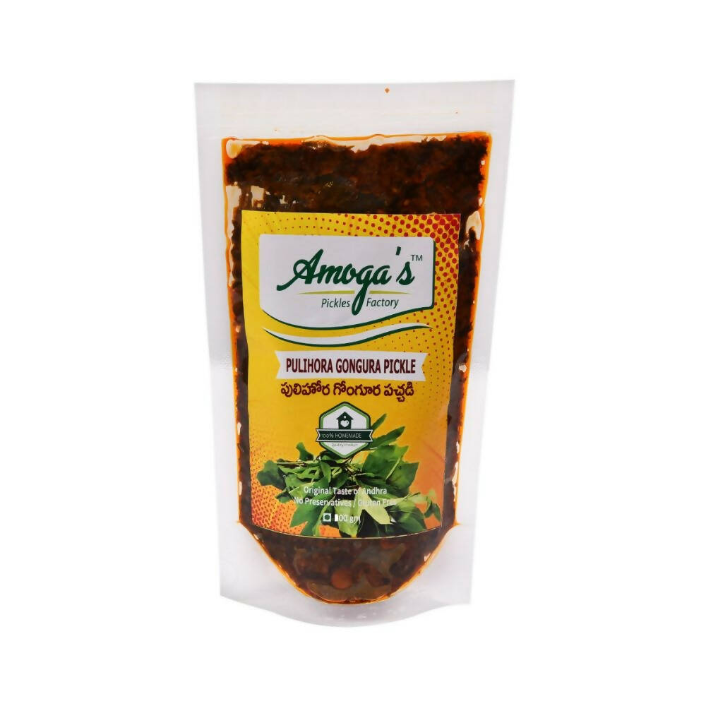 Amoga's Pickles Factory Pulihora Gongura Pickle - BUDNE