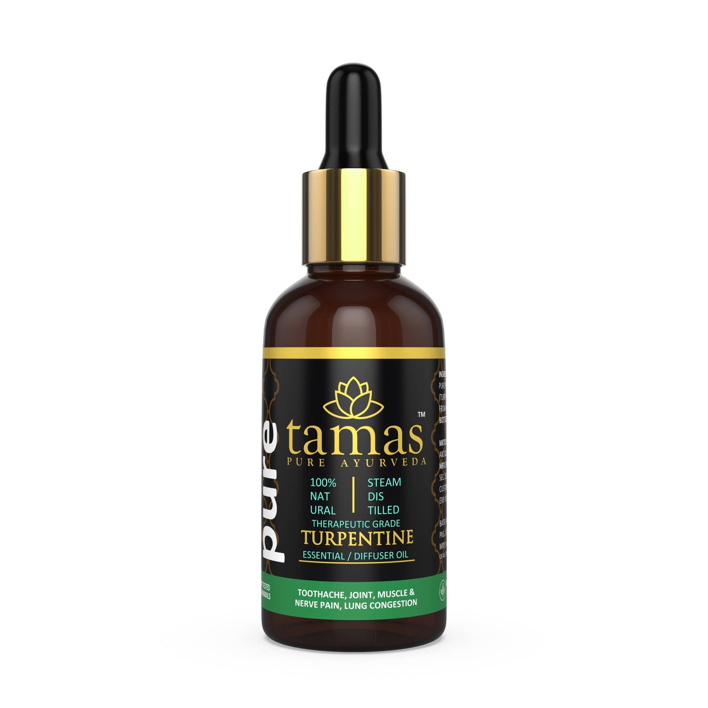 Tamas Pure Ayurveda 100% Natural Turpentine Pinus Palustris Oil 30ml